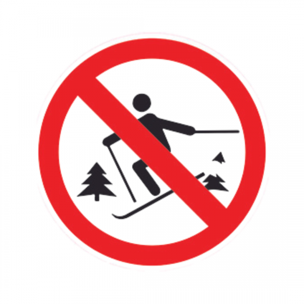 Balise Sticker Hors piste interdit BALI-STI100